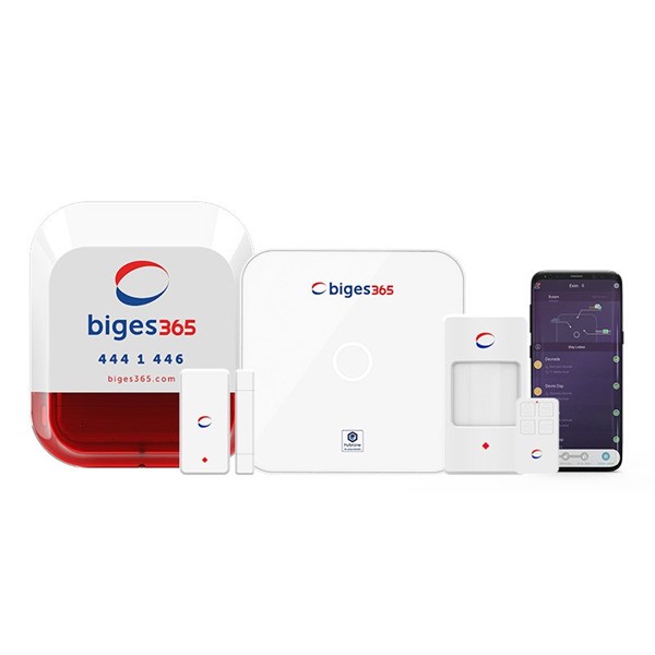 Biges Bgs365-Bk-N-W Kablosuz Harici Siren Iot Smart 4G Alarm Seti + 1Yıl İzleme