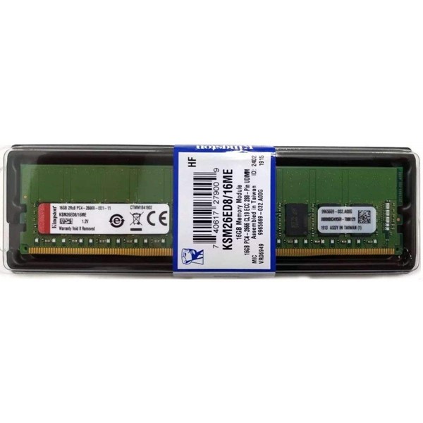 KINGSTON DDR4 ECC UDIMM 16GB 3200MHz KSM32ED8/16HD 2Rx8 Sunucu Ram