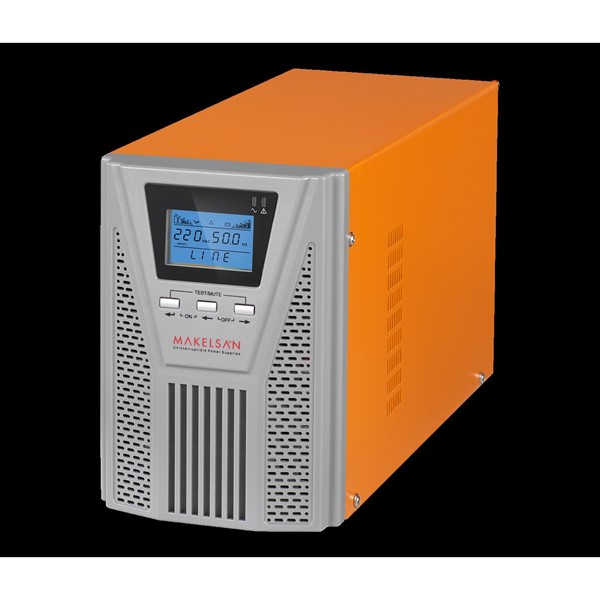 MAKELSAN 1KVA POWERPACK SE ONLINE 1/1F LCD EKRAN TOWER UPS 2x 12v 9amper 