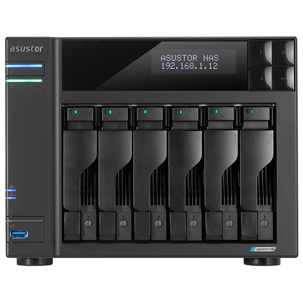 ASUSTOR AS6706T CELERON QC- 8 GB RAM- 6-diskli Nas Server (Disksiz)