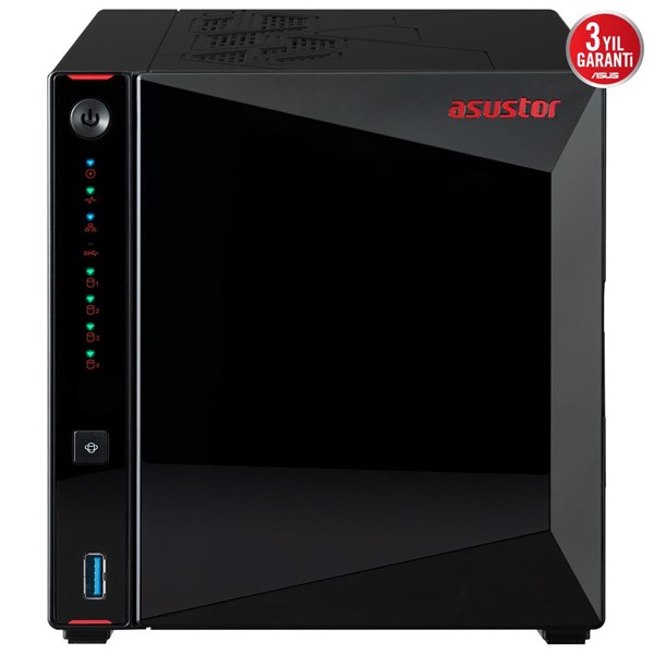 ASUSTOR AS5404T CELERON N5105-4GB RAM-2-diskli Nas Sunucu (Disksiz)