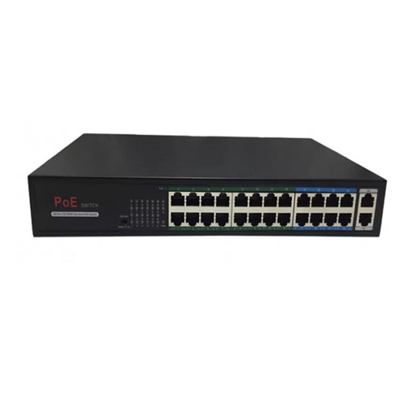 AVENIR 24port 250w FULL PoE AV-H1024PL 10/100 2X-UPLINK Yönetilemez Switch