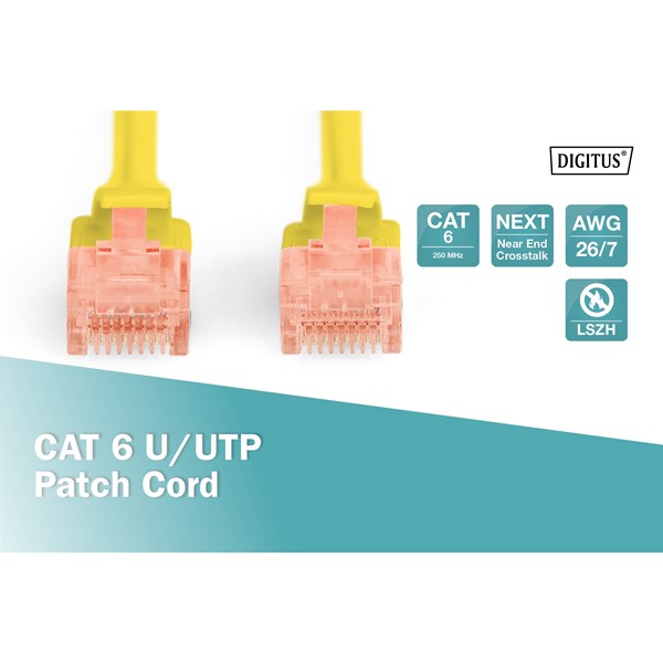 DIGITUS 10m CAT6 Utp DK-1617-100/Y Sarı Patch Kablo