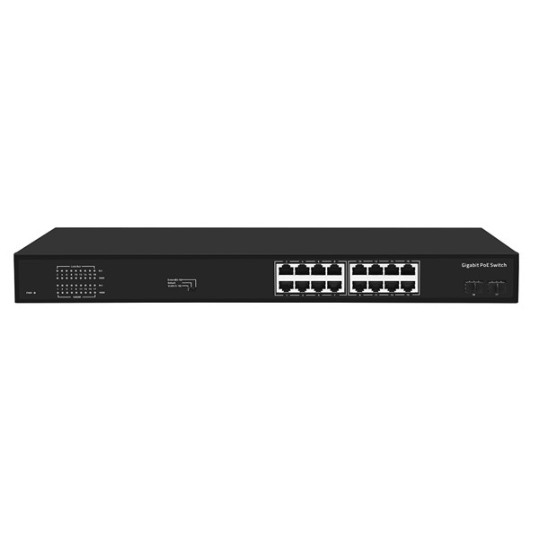 ODS 16port 200w FULL PoE 08ODS-16GP2S-200 GIGABIT 2X SFP Yönetilemez Switch