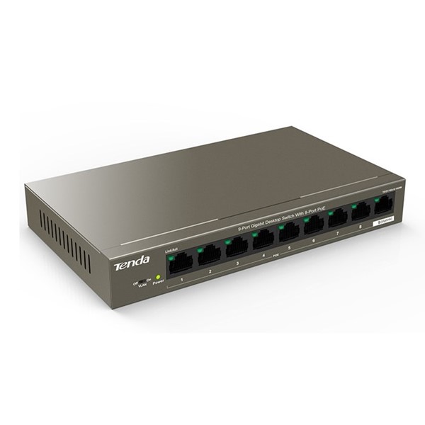 TENDA 8port 102w FULL PoE TEG1109P-8-102W GIGABIT Yönetilemez Switch Masaüstü