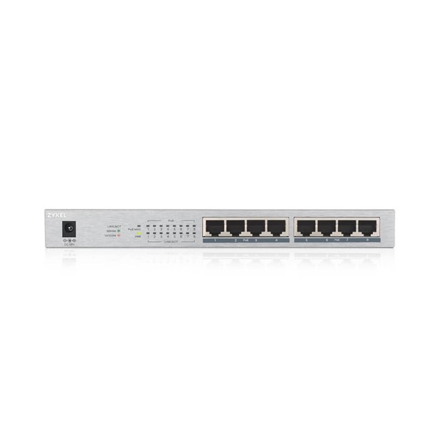 ZyXEL 8port 60w FULL PoE GS-1008HP GIGABIT Yönetilemez Switch Desktop