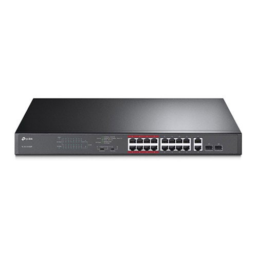 TP-LINK 16-PORT 192W FULL POE TL-SL1218MP 10/100 2-PORT GIGABIT 2X-SFP POE SWITCH