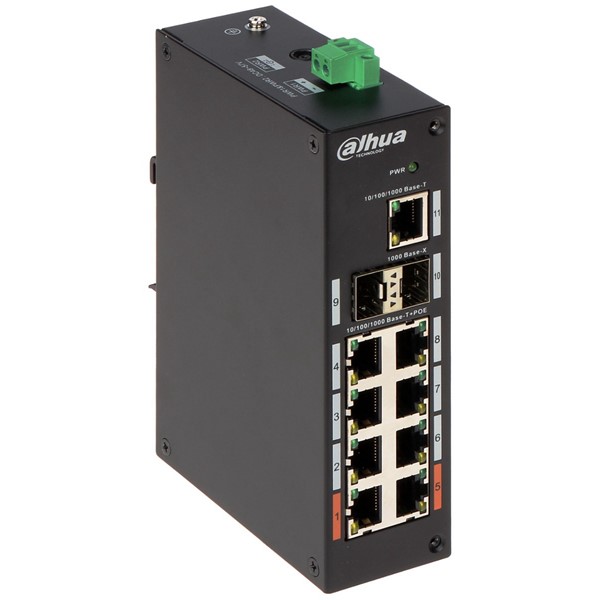 DAHUA 8-PORT 120W FULL POE DH-PFS3211-8GT-120 10/100 2X-UPLINK ENDÜSTRİYEL SWITCH