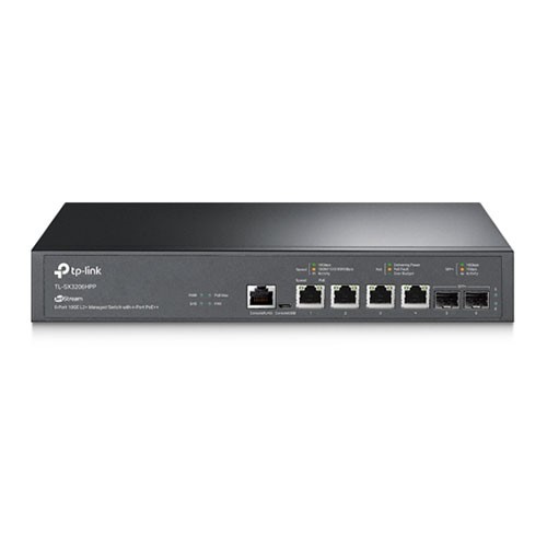  TP-LINK 6-PORT 60W 4-PORT POE TL-SX3206HPP 10-GIGABIT 2X-10GE SFP YÖNETİLEBİLİR SWITCH