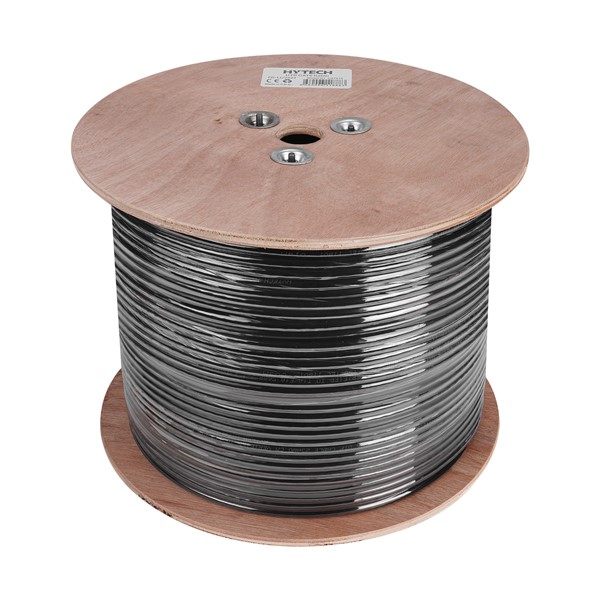 Hytech HY-CAT619 305m Gri/Siyah 0,51mm 23awg UTP CAT6 Dış Ortam Kablosu