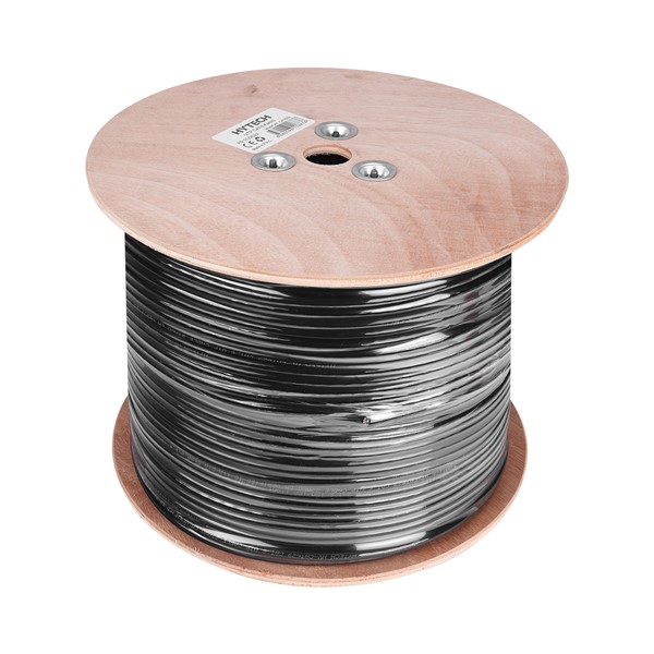 Hytech HY-CAT629 305m Gri/Siyah 0.56mm 23awg UTP CAT6 Dış Ortam Kablosu