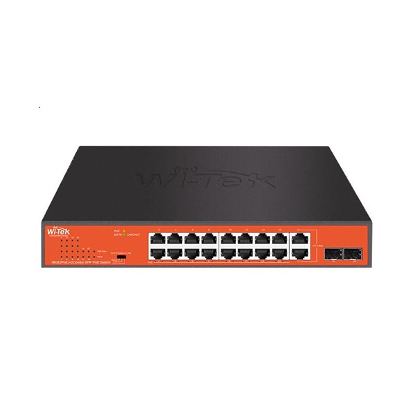 WI-TEK 16port 197w FULL PoE WI-PS318GFH GIGABIT 2X SFP Yönetilemez Switch