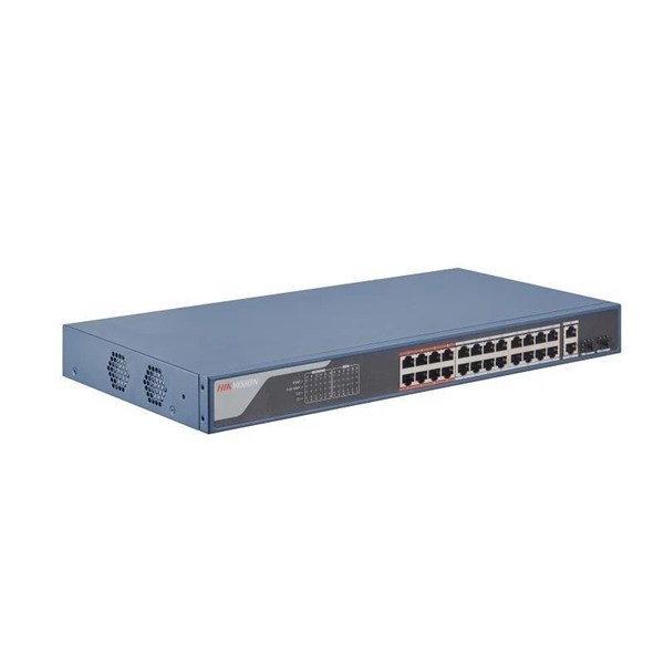 HIKVISION 24port 370w FULL PoE DS-3E1326P-EI 10/100 2X-UPLINK Yönetilebilir Switch RackMount