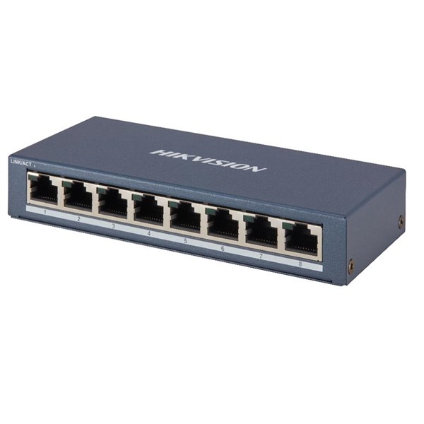 HIKVISION 8port DS-3E0508-E(B) GIGABIT Yönetilemez Switch Masaüstü