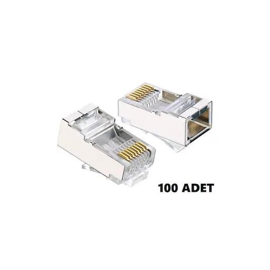 APRONX Cat6 RJ45 100lü paket Metal Konnektör