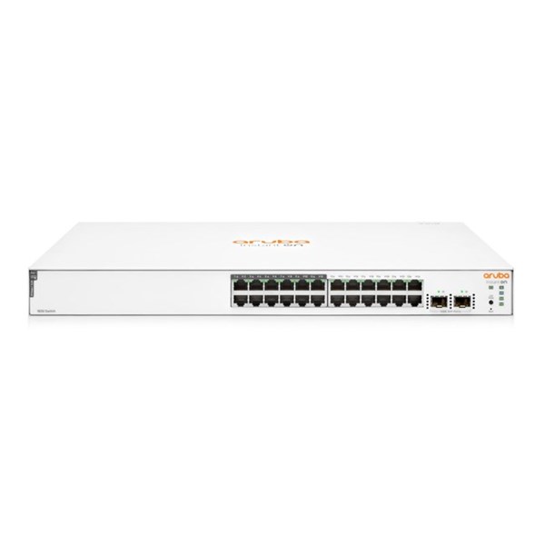 ARUBA 24port 195w 12port PoE Instant On 1830-24G JL813A GIGABIT 2xSFP Yönetilebilir Switch RackMount