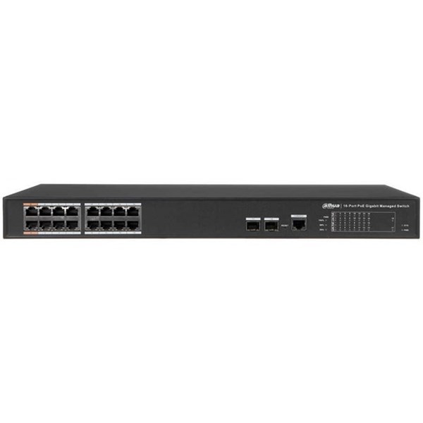  DAHUA 16port 240w FULL PoE PFS4218-16GT-240-V2 GIGABIT 2X SFP Yönetilebilir Switch 