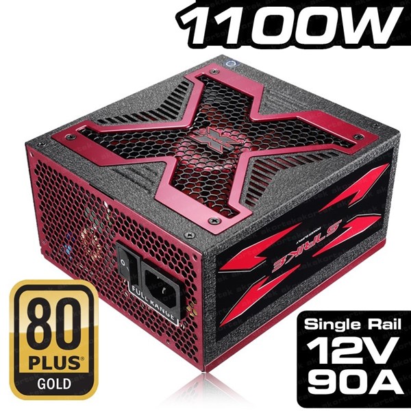 AEROCOOL 1100W 80+ STRIKE-X 14cm Fanlı Aktif PFC Power Supply