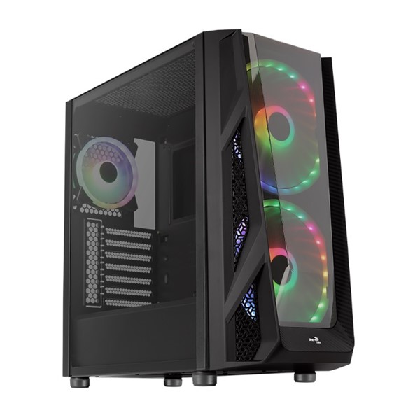 AEROCOOL NIGHTHAWK DUO AE-NGHTHWKD Powersız Gaming Mid-Tower PC Kasası Siyah