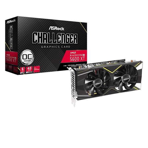 ASROCK RX5600XT 6GB XT CHALLENGER D 6G OC GDDR6 192bit HDMI DP PCIe 16X v4.0