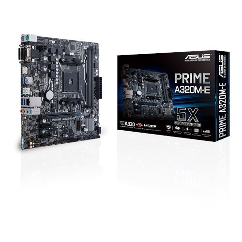 ASUS PRIME A320M-E DDR4 M2 PCIe NVME HDMI DVI PCIe 16X v3.0 AM4 mATX