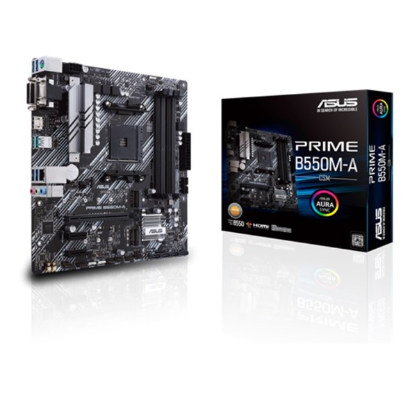 ASUS PRIME B550M-A/CSM DDR4 SATA3 M2 PCIe NVME HDMI DVI PCIe 16X v4.0 AM4 mATX Kurumsal Anakart