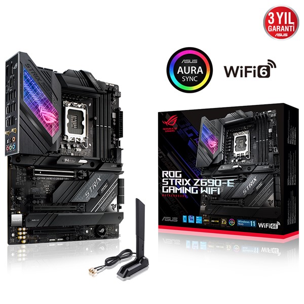 ASUS ROG STRIX Z690-E GAMING WIFI DDR5 M2 PCIe NVME HDMI DP PCIe 16X v5.0 1700p ATX