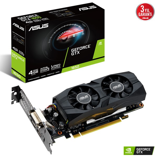 ASUS GTX1650 4GB GTX1650-4G-LP-BRK GDDR6 128bit HDMI DVI DP PCIe 16X v3.0