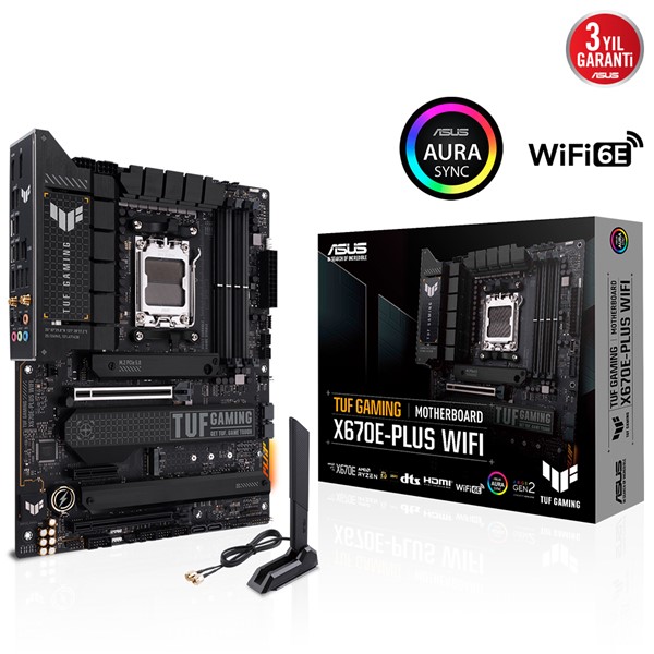 ASUS TUF GAMING X670E-PLUS DDR5 HDMI DP PCIe 16X v5.0 AM5 ATX