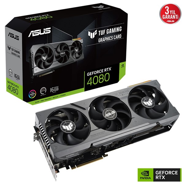 ASUS RTX4080 16GB TUF TUF-RTX4080-16G GDDR6X 256 Bit HDMI DP PCIe 16X v4.0