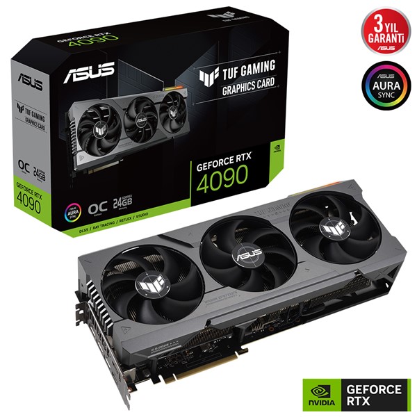 ASUS RTX4090 24GB TUF-RTX4090-O24G GDDR6X 384bit HDMI DP PCIe 16X v4.0