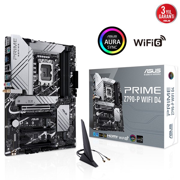 ASUS PRIME Z790-P WIFI DDR4 HDMI DP PCIe 16X v4.0 1700p ATX