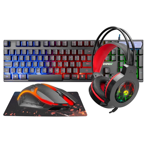 EVEREST ECO USB Q Trk Gaming Klavye - Mouse Kulaklık Set KMK-91