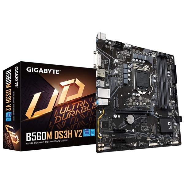 GIGABYTE B560M-DS3H-V2 DDR4 HDMI DVI DP PCIe 16X v3.0 1200p v2 mATX