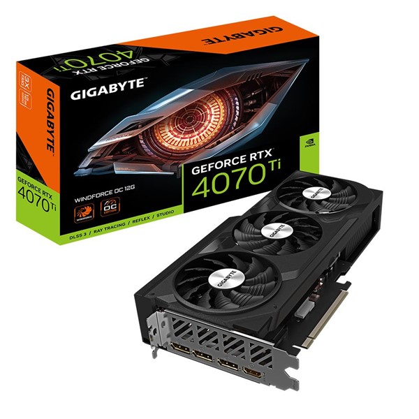 GIGABYTE RTX4070Ti 12GB WINDFORCE GV-N407TWF3OC-12GD GDDR6X 192bit HDMI DP PCIe 16X v4.0