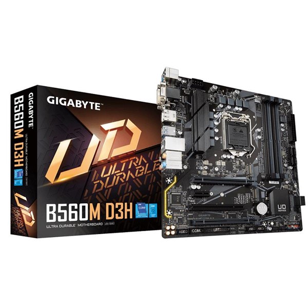 GIGABYTE B560M D3H DDR4 M2 PCIe NVME HDMI DVI DP PCIe 16X v4.0 1200p v2 mATX