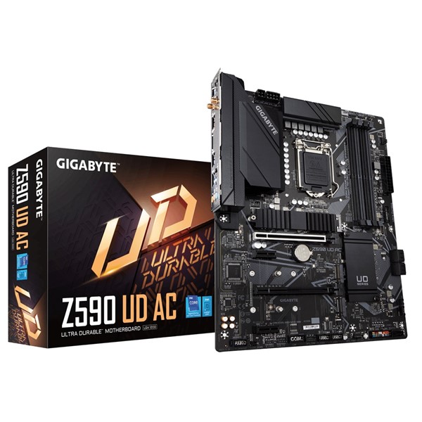 GIGABYTE Z590 UD AC (WIFI) DDR4 M2 PCIe NVME HDMI DP PCIe 16X v4.0 1200p v2 ATX