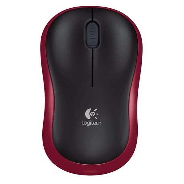 LOGITECH M185 Kablosuz Optic Siyah/Kırmızı Mouse 910-002237