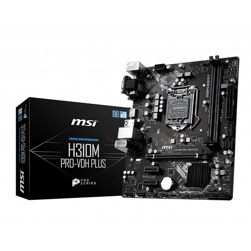 MSI H310M PRO-VDH PLUS DDR4 HDMI DVI PCIe 16X v3.0 1151p v2 mATX