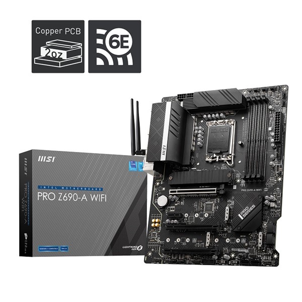 MSI PRO Z690-A WIFI DDR4 M2 PCIe NVME HDMI DP PCIe 16X v4.0 1700p ATX