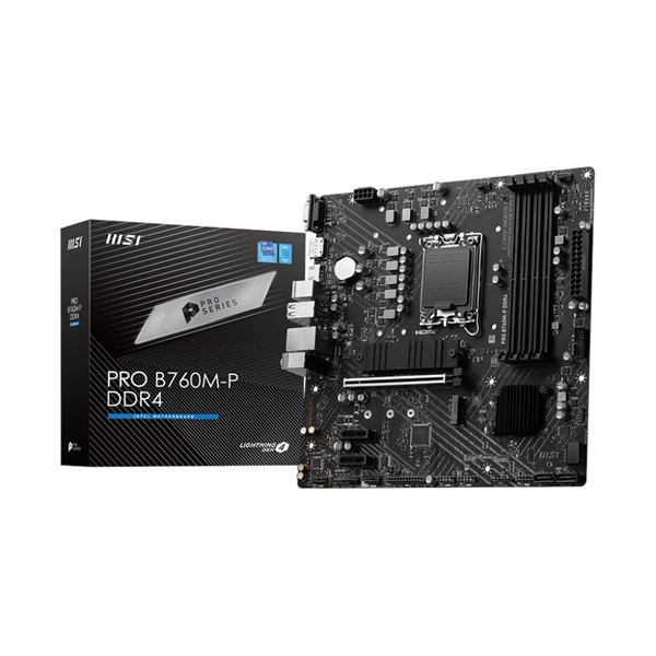 MSI PRO B760M-P DDR4 HDMI DP PCIe 16X v4.0 1700p mATX