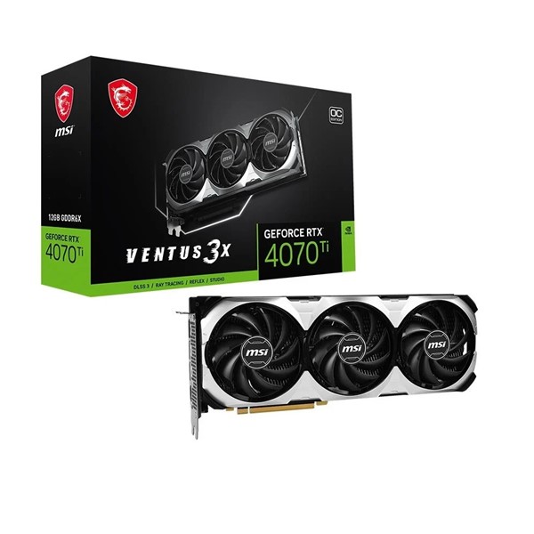 MSI RTX4070Ti 12GB VENTUS 3X 12G OC GDDR6X 192bit HDMI DP PCIe 16X v4.0