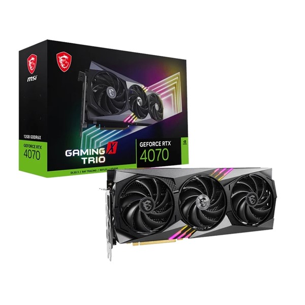 MSI RTX4070 12GB GAMING X TRIO GDDR6X 192bit HDMI DP PCIe 16X v4.0