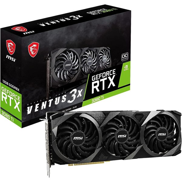 MSI RTX3080Ti 12GB VENTUS 3X 12G GDDR6X 384bit HDMI DP PCIe 16X v4.0 Kutusuz