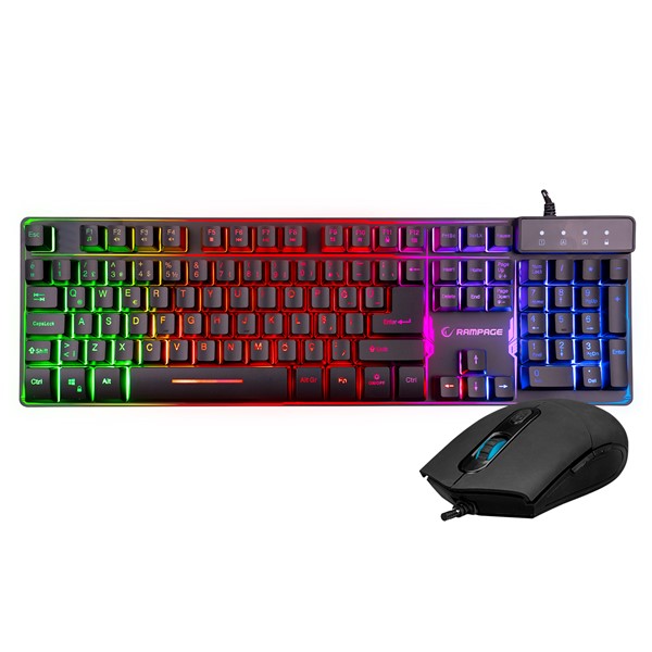 RAMPAGE CYPHER USB Q RGB Led Aydınlatmalı Gaming Klavye - Mouse Set KM-RX9