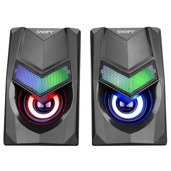 SNOPY SN-X25 1+1 USB Siyah 6w Hoparlör RGB Ledli