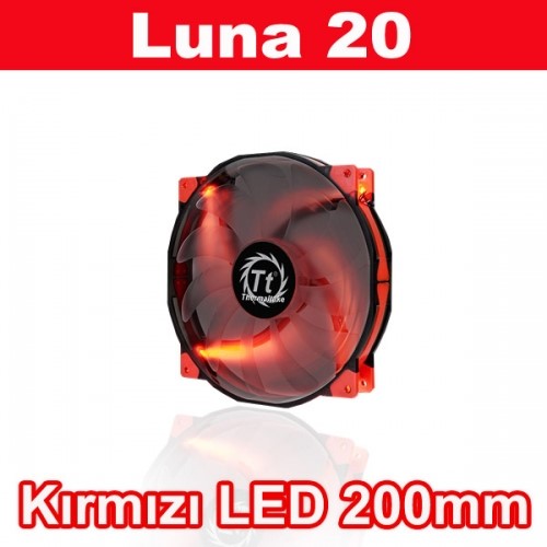 THERMALTAKE Luna 20 CL-F025-PL20RE-A LED 3pin 200mm Kasa Fanı