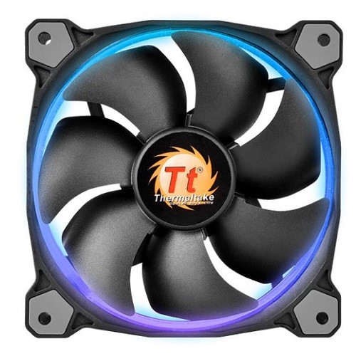 THERMALTAKE 120mm Riing 12 LED CL-F042-PL12SW-A 3pin Siyah KASA FANI