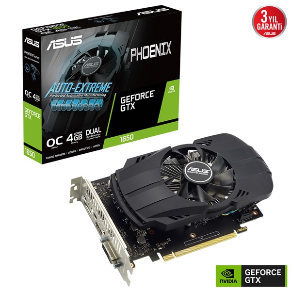 ASUS 4GB PH-GTX1650-O4GD6-P-EVO GDDR6 HDMI-DP PCIE 3.0