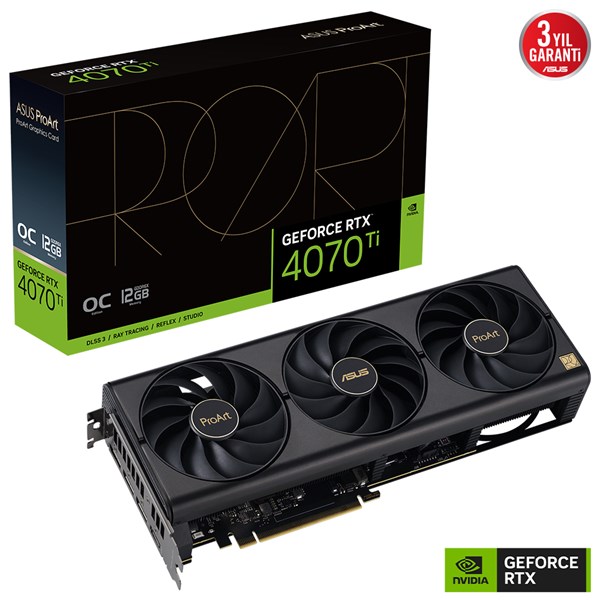 ASUS RTX4070Ti 12GB PROART RTX4070TI-O12G GDDR6X 128bit HDMI DP PCIe 16X v4.0